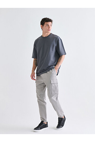 LC Waikiki Nevavm Farkıyla Xside Gray Gabardine Straight Standard & Regular E...