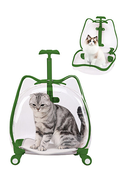 KidLe عربة شفافة للكلاب والقطط وحقيبة عربة الحيوانات الأليفة وحقيبة خارجية لل...