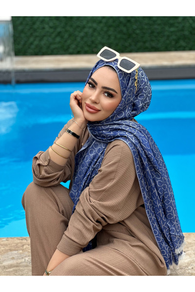 Webinay Home Wool Silk Shawl Ck Pattern Double-Sided Silk Shawl Hijab Scarfs