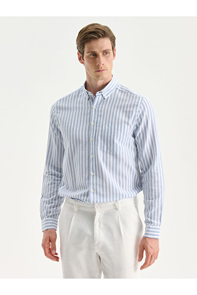 LC Waikiki Peak New Season Regular Fit Long Sleeve Striped Men's Shirt
