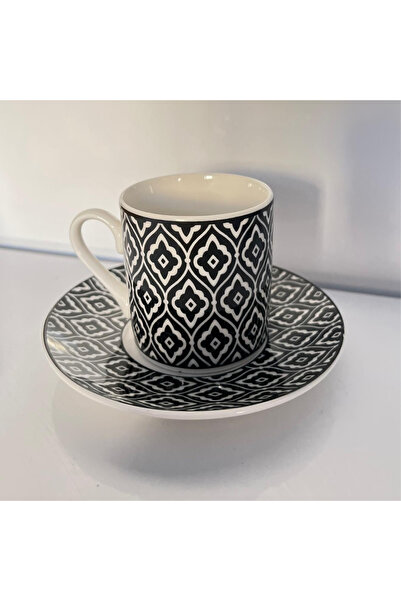 adin tasarım Single Cup Set 6 Pieces Christmas Coffee Cup Keychain Candle Cup Gift Set Black