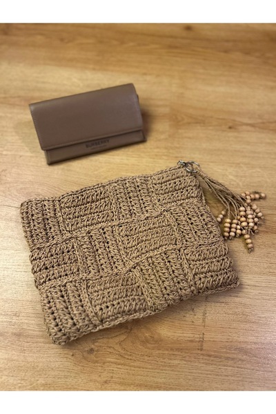 Marrone Bohemian Style Handmade Tassel Handbag 27*21