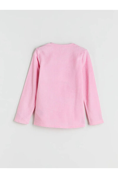 LC Waikiki Lcw Kids Pink Crew Neck Fleece Girls Pajamas Set