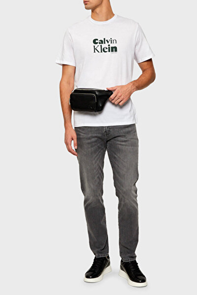 Calvin Klein With Logo 100% Cotton Regular Fit Crew Neck t Shirt Lv04Rd820Gyaa Men t Shirt Lv04Rd
