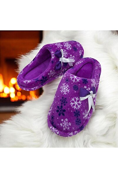 Lion Papuci de casă pentru femei, cu fundă, covor interior