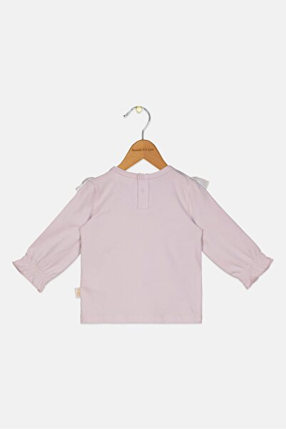 Sophie Toddlers Girl Crew Neck Floral Print Long Sleeve Top, Lavender