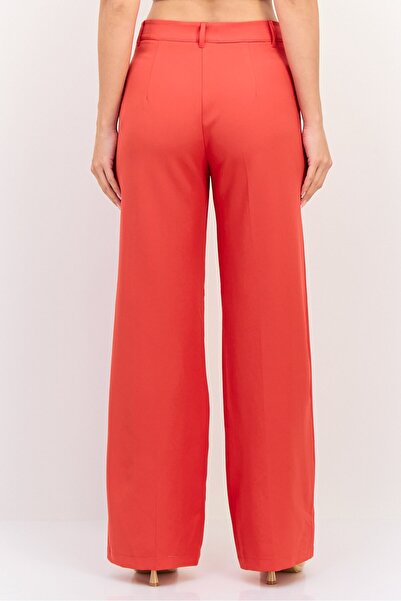 Don't Call Me Jennyfer Women Regular Fit Solid Dress Pants, Red