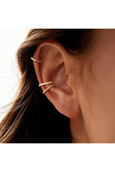 Choice مجموعة من 3 قطع من أقراط الأذن للنساء أقراط بسيطة مخصصة بدون ثقوب للأذ...