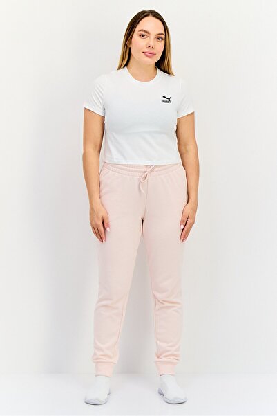 Puma Women Sportswear Fit Embroidered Logo Outdoor Crop Top, White