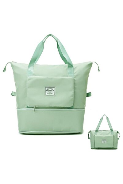 zola Travel bag, adjustable size, hand strap, trolley attachment system, 30-40 x 42 x 22 cm, green