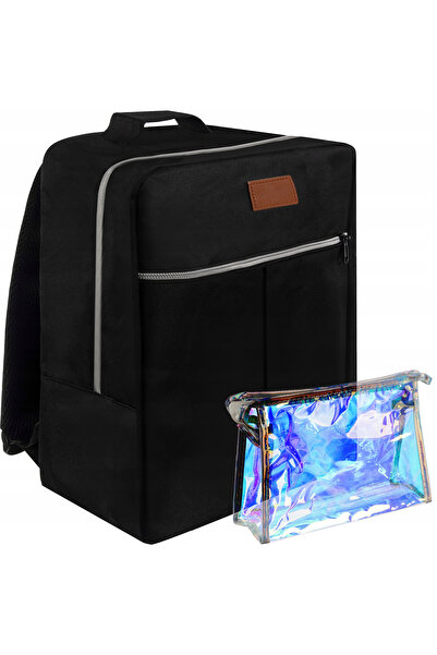 zola Waterproof sports travel backpack with cosmetic bag, 38 x 24 x 18 cm, black