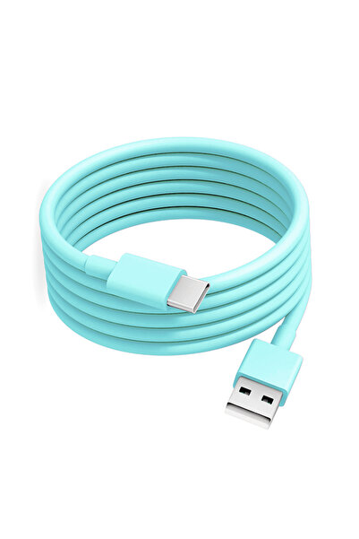Choice كابل شحن سريع USB-A إلى Type-C أزرق بطول متر واحد، قطعة واحدة، بقدرة 3...