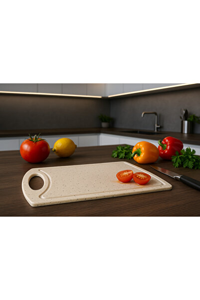 CiotiCo Professional natural mineral chopper, rectangular shape with handle, Beige 30x20x0.6 cm