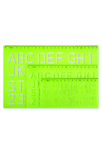 Genel Markalar Büyük Harf Yazı Şablonu Seti 10-20-30 mm.