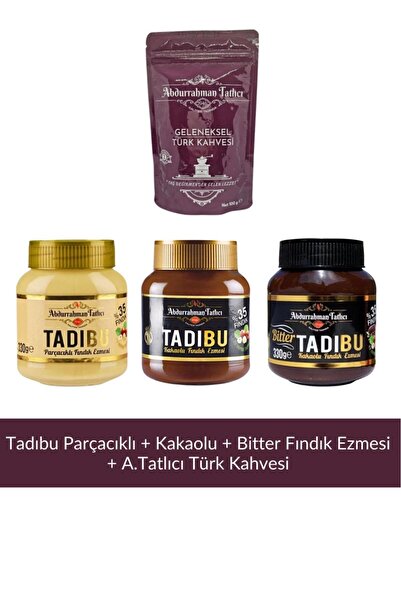 Abdurrahman Tatlıcı Tadıbu Kakaolu Bitter ve Parçacıklı + Geleneksel Türk Kah...