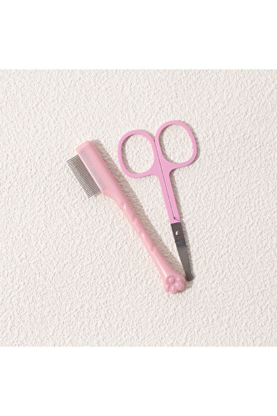 Choice1 Pink Set Pet Facial Cleaning Comb Set Removes Tear Stains Eye-poop Cat Paw Comb Dog Hair Repair Scis