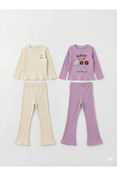 tinytrends 4-компонентен комплект с бродерия за бебета и деца