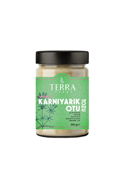 Terra Verde Karnıyarık Otu Tozu 200 g (Glutensiz/ Psyllium)