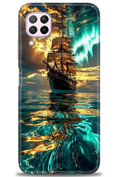 Rulet Aksesuar غطاء متوافق مع هاتف هواوي P40 لايت HD مطبوع - غطاء سيليكون بتص...