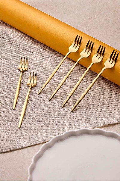Perotti Common Gold Stainless Steel 6-Piece Cocktail Fork Set