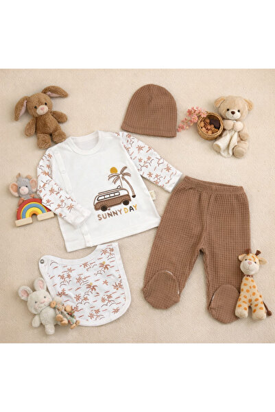 tinitins طقم مواليد مكون من 5 قطع مطرزة يوم الأحد