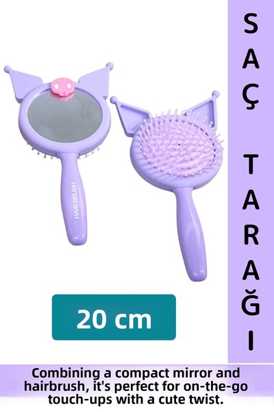 Wintoup مشط مدمج بحجم حقيبة اليد للمنزل والمكتب، للعناية بالجمال والمكياج، بت...