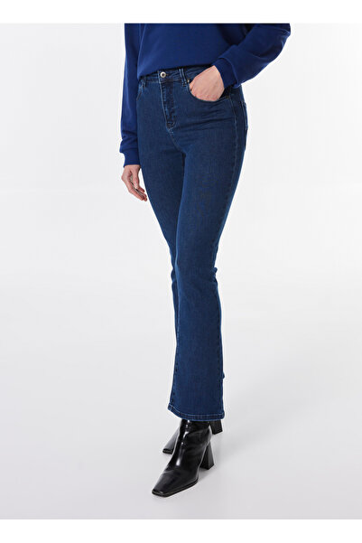Mustang Normal Bel Düz Paça Flare Mavi Kadın Denim Pantolon GEORGIA SKINNY FLARED