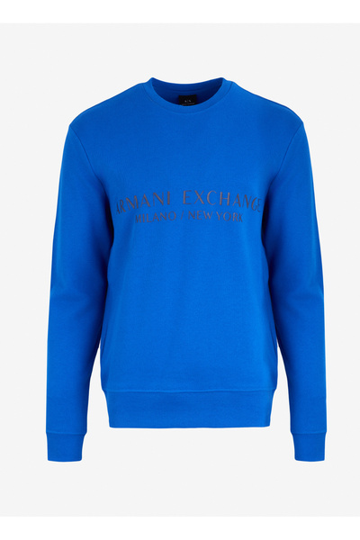 Armani Exchange Bisiklet Yaka Saks Erkek Sweatshırt 8NZM88 ZJKRZ 15DS