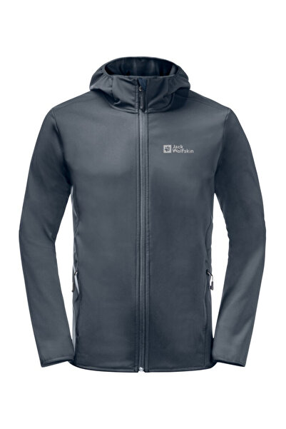 Jack Wolfskin Mavi Erkek Kapüşon Yaka Regular Fit Ceket 1307471-C0415BORNBERG HOODY M
