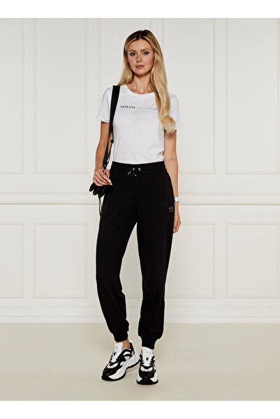 Armani Exchange Women's Logo Label Jogger Sweatpants - Black