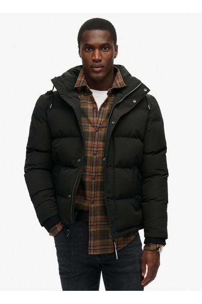 SUPERDRY Everest Short Hooded P Siyah Erkek Mont M5011743a12a