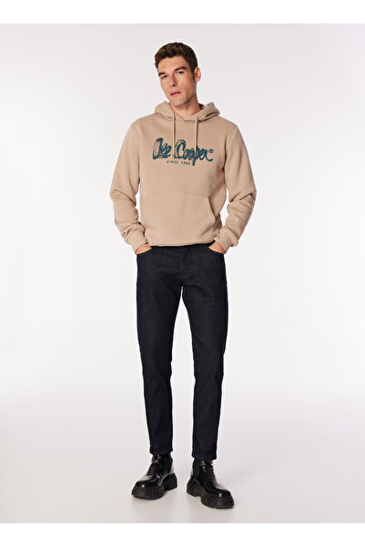 Lee Cooper Men's Beige Sweatshirt - Hood Neck, Lcm 241036   Gregory
