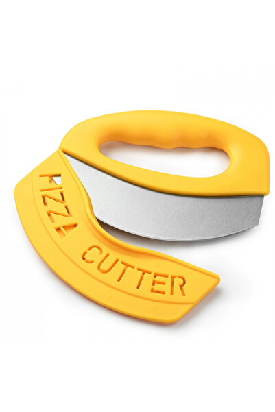 SyaMAG Tăietor de pizza cu protecție lamă din silicon, oțel inoxidabil, 15,5 cm, galben