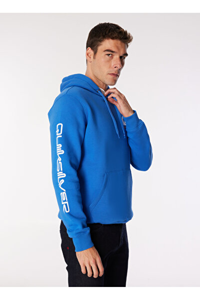 Quiksilver Mavi Erkek Kapüşon Yaka Normal Bel Regular Fit Sweatshirt AQYFT03358OMNI LOGO HOODIE