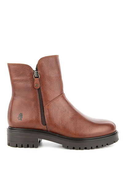 Hush Puppies Tan Γυναικείες Δερμάτινες Μπότες 725029-014