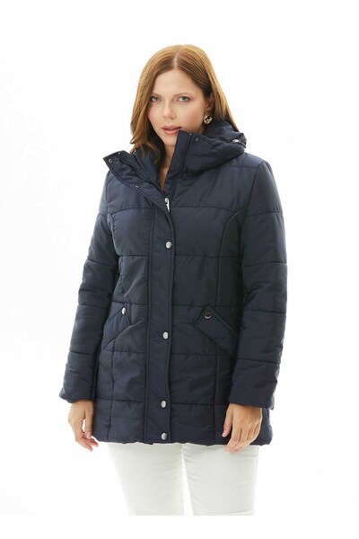Selen Lacivert Kadın Mont 24KSL6133-BB