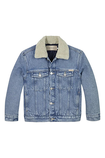 Calvin Klein Mavi Erkek Çocuk Denim Ceket IB0IB022461A4