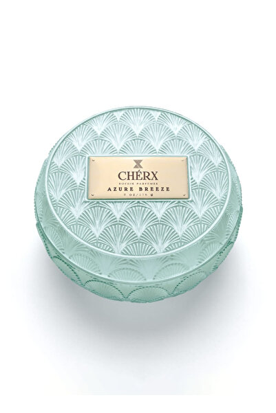 Cherx Açık Mavi Mum Azur Breeze Cam Kase Mum