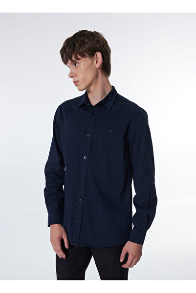 Mustang Normal Mavi Düz Erkek Gömlek M4WM- GML- 1480