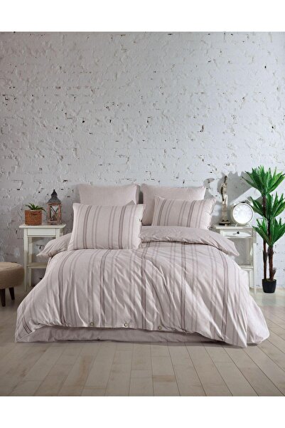 Majoli Set de lenjerie de pat Ranforce cu cearșaf dublu 100% bumbac