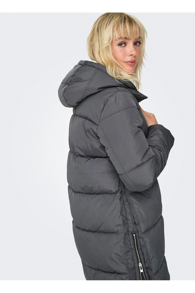 ONLY Antrasit Kadın Kaban ONLNEWNORA LONG PUFFER COAT LIFE CC