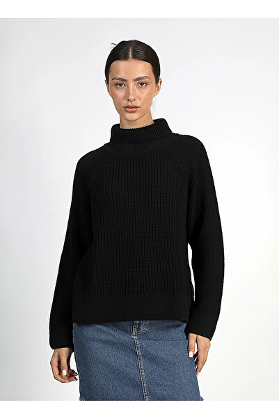 Lee Cooper Turtleneck Regular Plain Black Sweater Women 251 Lcf 241020 Pearly Black