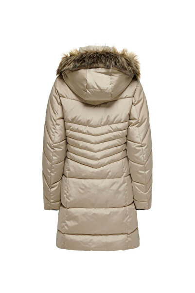 ONLY Açık Kahve Kadın Kaban ONLNORA PUFFER COAT LIFE CC OTW