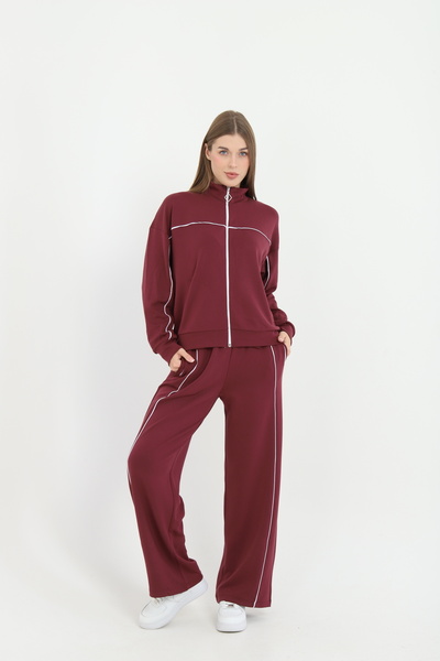 MİHRİZAR بدلة رياضية من قماش مودال مع سروال واسع وفضفاض بمقاس كبير