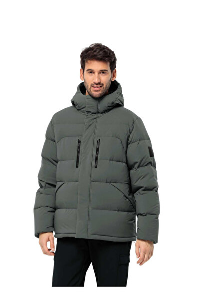 Jack Wolfskin 1207421-4136ROEMERTOR JKT M Yeşil Kapüşon Yaka Regular Fit Kadın Mont