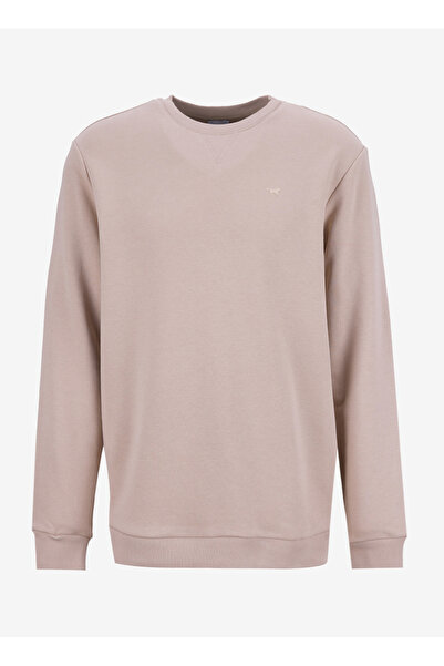 Mustang Bisiklet Yaka Bej Erkek Sweatshırt M4WM-SWT-1982