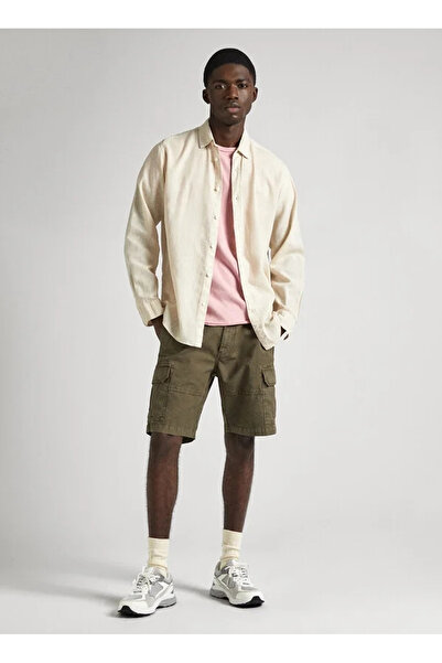 Pepe Jeans Slim Fit Bej Erkek Gömlek PM308523 839 PAYTTON