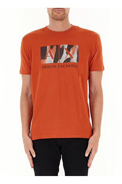 Armani Exchange Bisiklet Yaka Baskılı Kum Erkek T-Shirt 6DZTHF ZJH4Z 1498