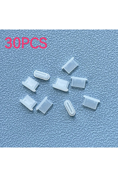 Choice 30 قطعة من سدادات الغبار السيليكونية الشفافة من النوع C للهاتف المحمول...