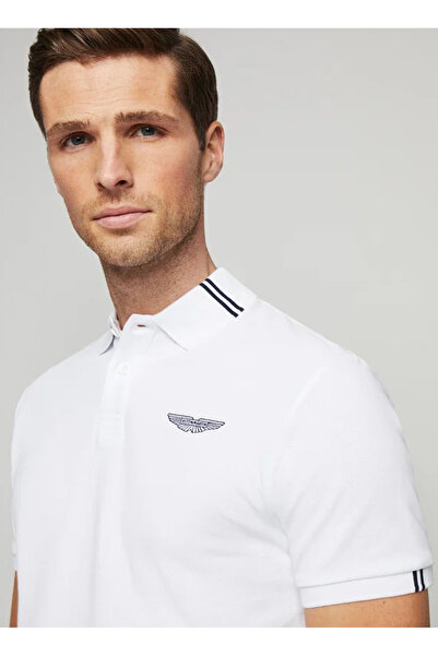 Hackett Beyaz Erkek Slim Fit Polo T-Shirt HM563226